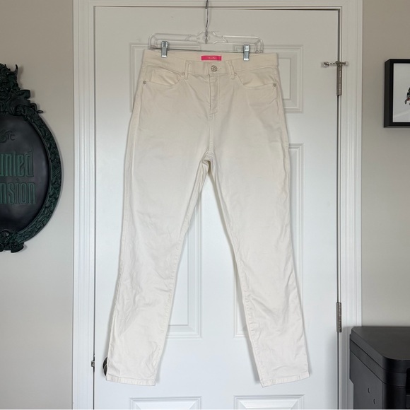 Lilly Pulitzer Denim - Lilly Pulitzer South Ocean high rise skinny jeans size 12 Coconut off white